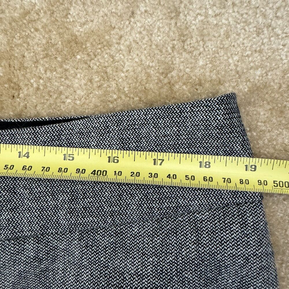 Chico's Womens Pants Size 3 Short Gray Wool Blend Straight Leg Career Basic - Picture 6 of 9